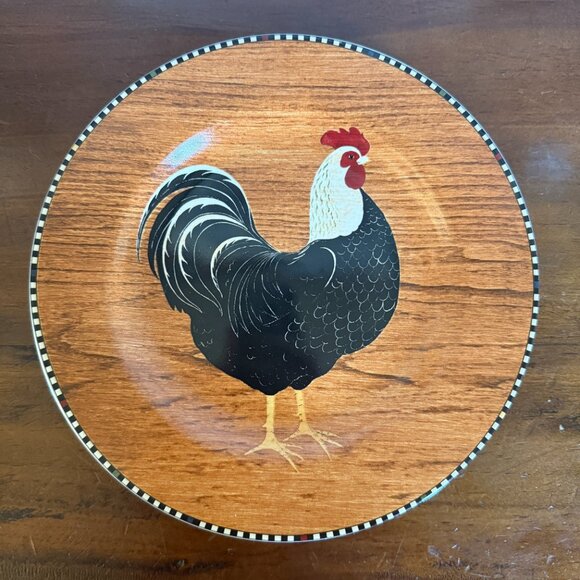 Rooster plates, Warren Kimble by Sakura, set of 4 - Picture 3 of 8